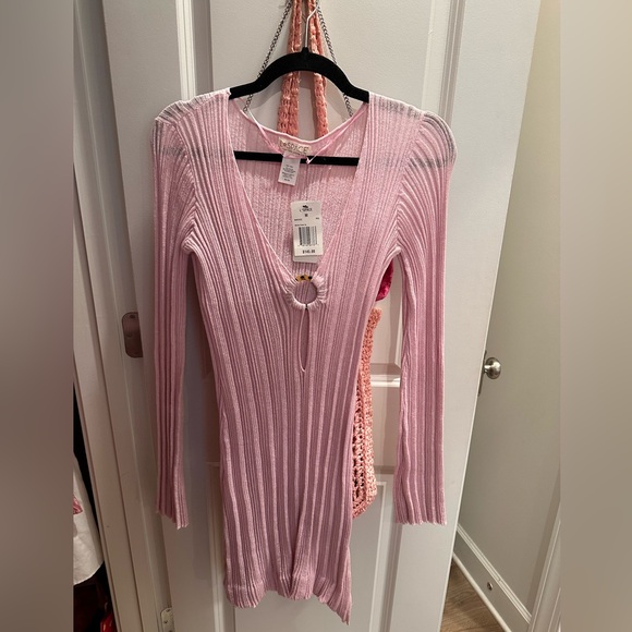 L*Space Soft Pink Ribbed Dress - Picture 3 of 4